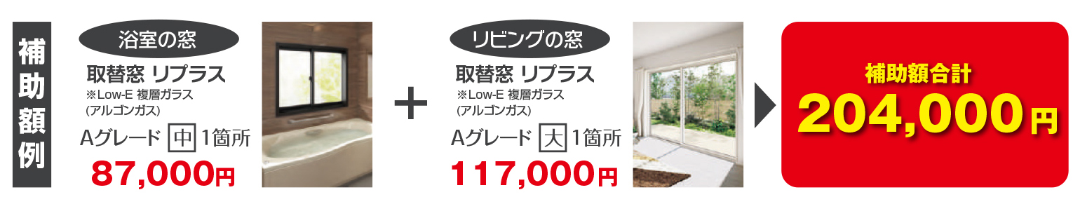 リプラス補助額例
